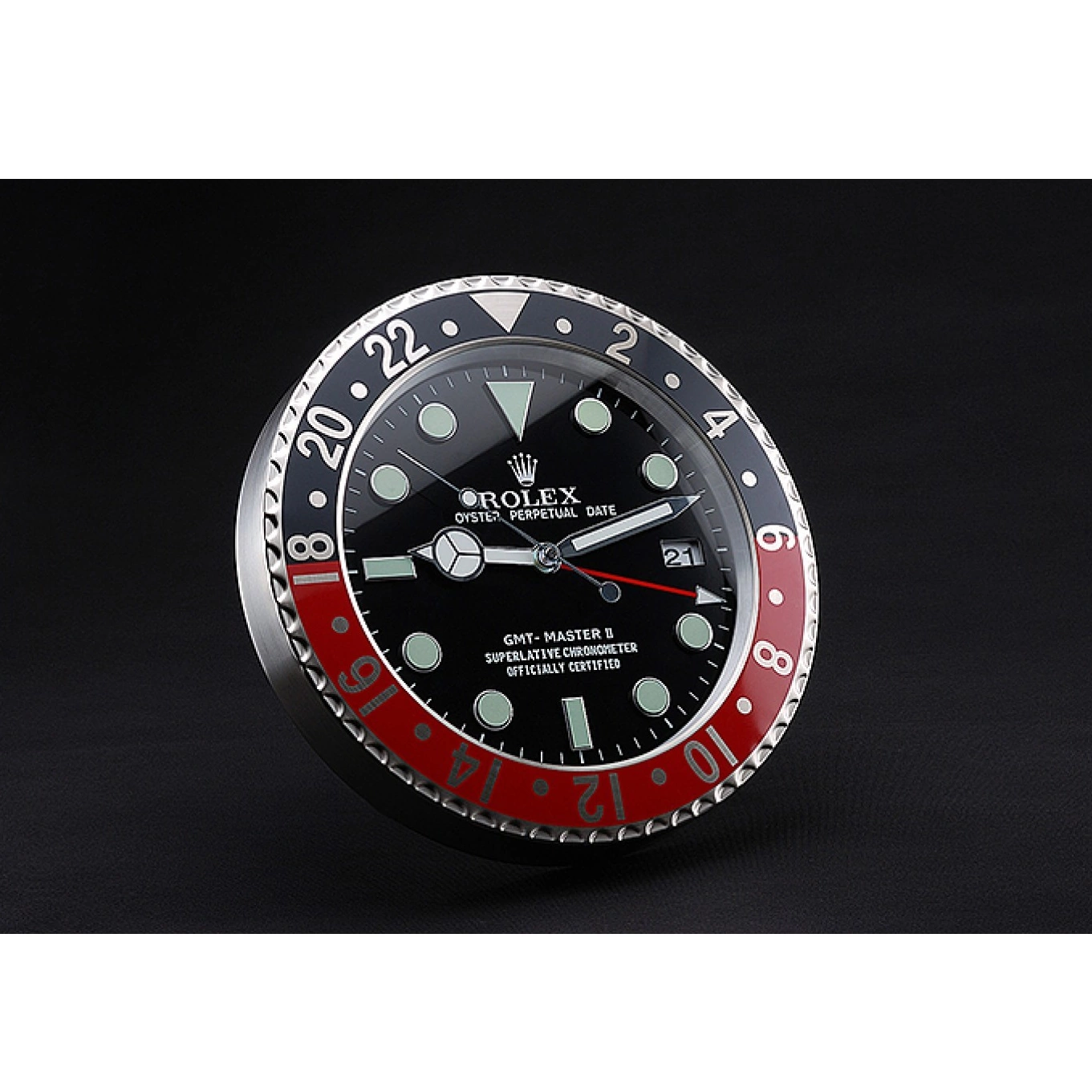 Aaa replica watch Rolex 622478 Wall Master Black-Red II GMT Clock 0630
